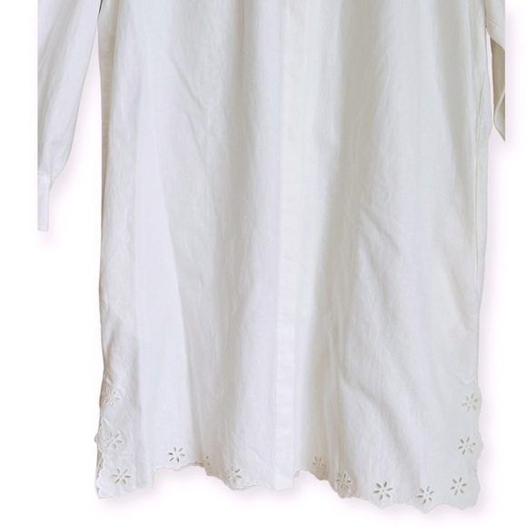 MAX MARA Corinto Linen Blend White Button Down Belted Shirt Dress Size L NEW - Picture 8 of 16